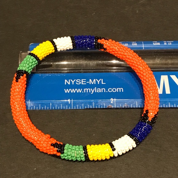 African Beaded Masai Bangle Masai Bracelet Made in Kenya - Picture 5 of 6